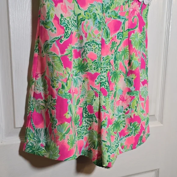 Rare Lilly Pulitzer Sadie Romper White Lace Raz Berry Catty Shack Sz 6 $198 - Picture 6 of 10